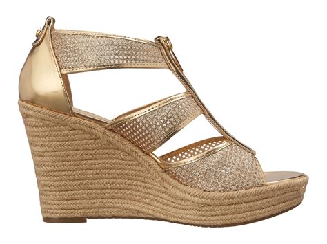 michael kors wedges gold|michael kors wedge ankle boots.